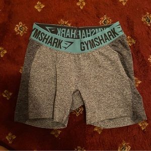 GYMSHARK Flex Charcoal Teal Shorts